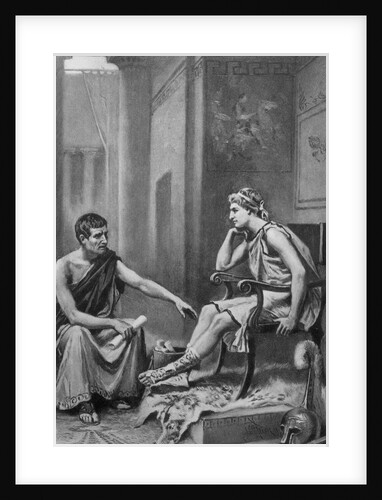 Illustration of Aristotle Teaching Alexander the Great by Anonymous