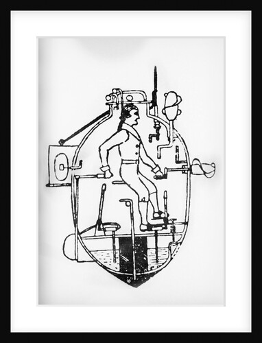 Cross Section of Turtle Submarine by Anonymous