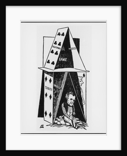 This is the House that Polk Built Editorial Cartoon by Anonymous