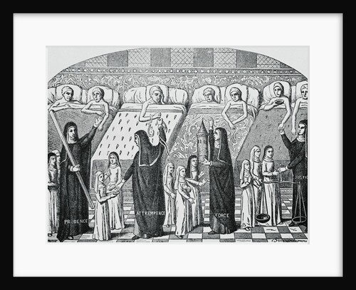 Illustration of French Hospital Ward by Anonymous