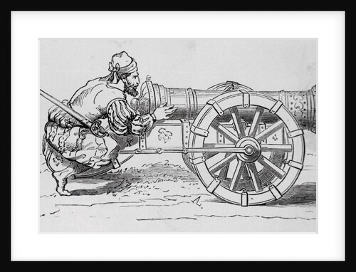 Canon with Soldier Taking Aim by Anonymous