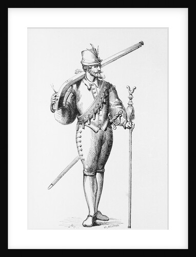 Portrait of Soldier Holding Arquebus by Anonymous