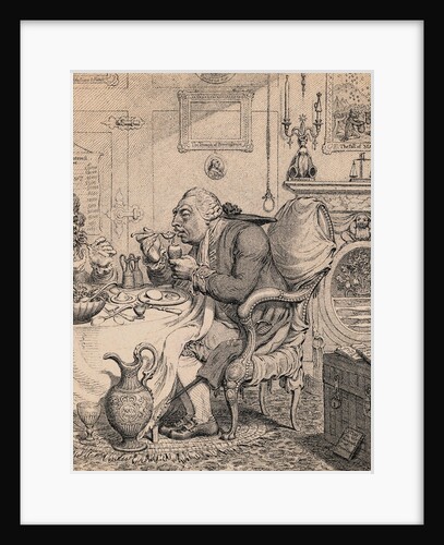 Illustration of King George III Dining with His Queen by Anonymous