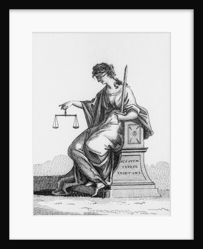 A Depiction of Woman Holding Scales of Justice by Anonymous