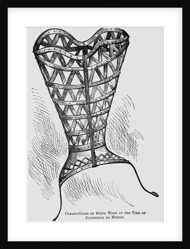 Illustration of a 16th-Century Steel Corset by Anonymous