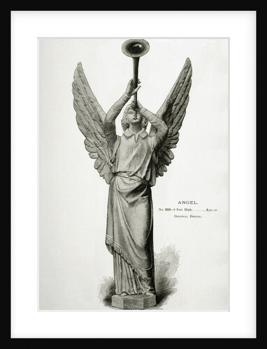 Herald Angel Blowing Trumpet Towards Heaven by Anonymous