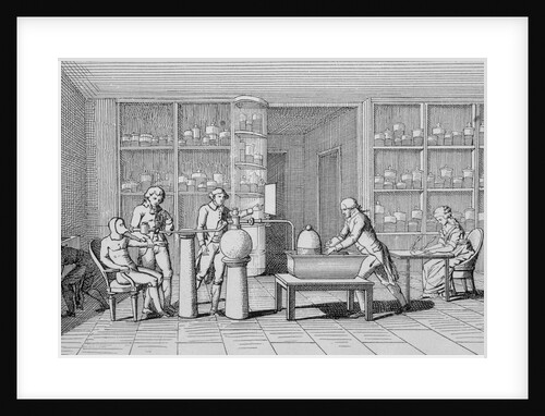 Antoine-Laurent Lavoisier Watching Lab Experiment by Anonymous