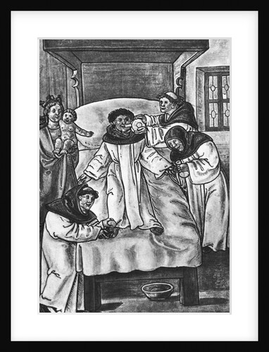 Monks Treating a Sick Lay Brother by Anonymous