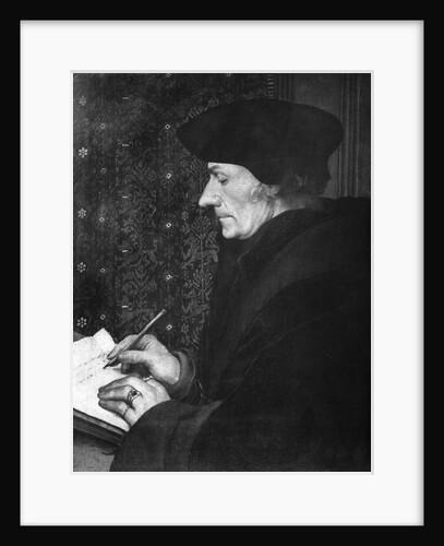 Desidarius Erasmus Writing At Desk by Anonymous