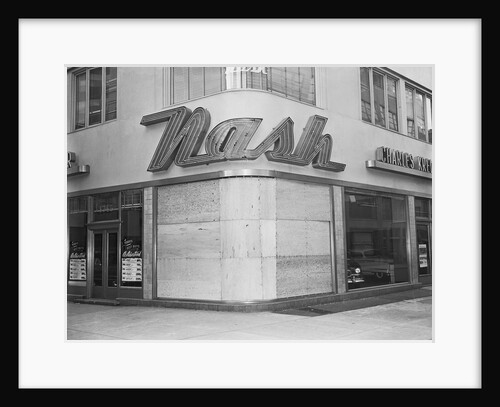 Nash Auto Dealership with Boarded-up Window by Anonymous