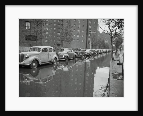 Cars on Flooded Street in New York City by Anonymous