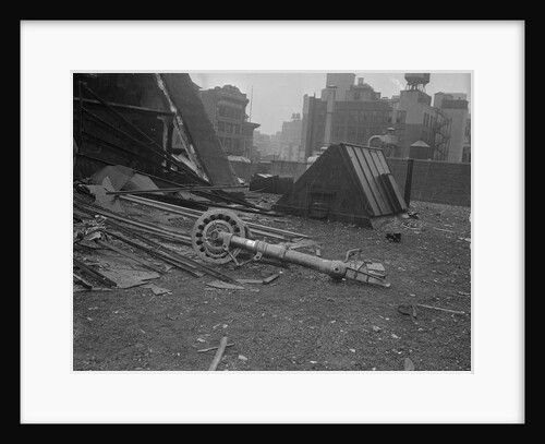 Crash Metal Strewn on Building Site by Anonymous