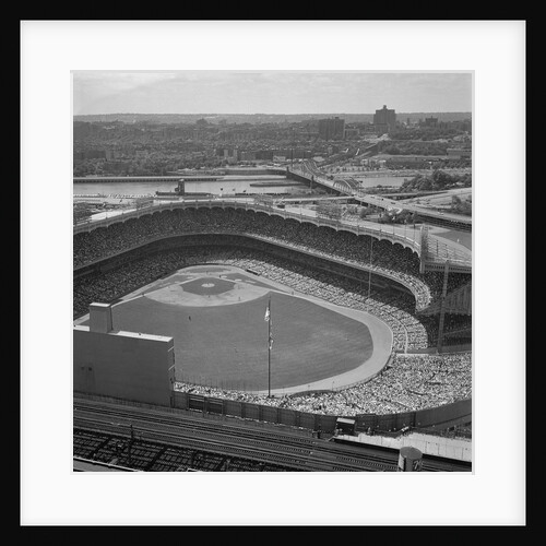 Aerial View of Crowds at Yankee Stadium by Anonymous