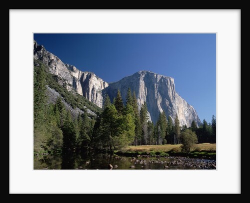 River and Cliffs in the Yosemite National Park by Anonymous