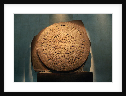 Aztec Carved Calendar Stone by Anonymous