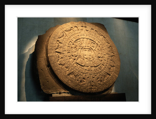 Aztec Carved Calendar Stone by Anonymous