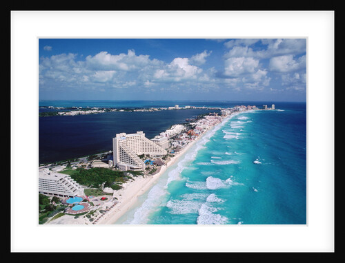 Cancun Beach and Hotels by Anonymous