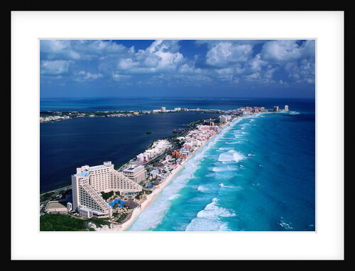 Cancun Beach and Hotels by Anonymous