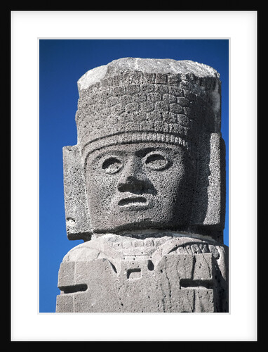 Detail Showing Warrior's Head from Atlantes Statues at the Temple of the Morning Star by Anonymous