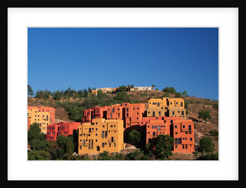 Apartment Houses Stacked on Hillside by Anonymous