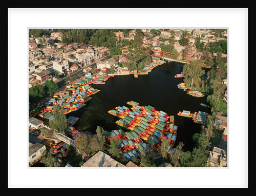 Aerial of Xochimilco Floating Gardens by Anonymous