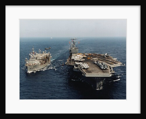 USS Abraham Lincoln and USS Kalamazoo Performing Exercise by Anonymous