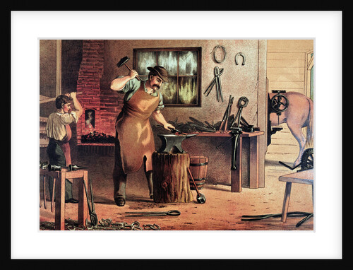 Blacksmith Shop Scene by Anonymous