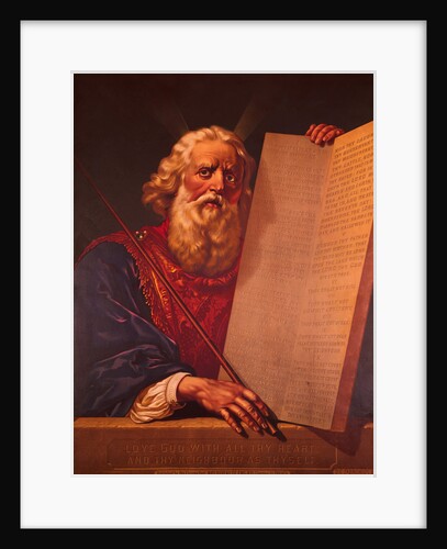 Moses with Ten Commandments by D.C. Fabronius
