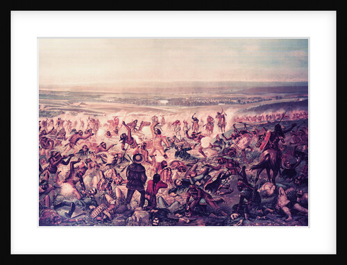 Illustration of General Custer's Last Stand by Anonymous