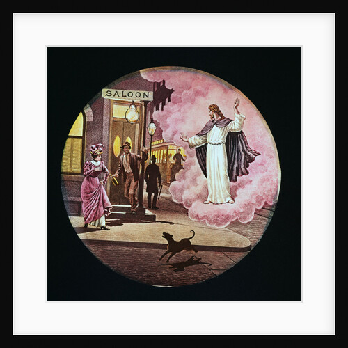Christ Guiding Drunk Man Leaving Tavern by Anonymous