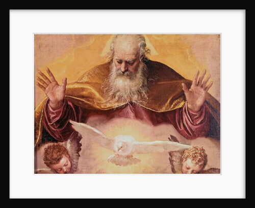 Illustrated Depiction of God with Holy Ghost as a Dove by Anonymous