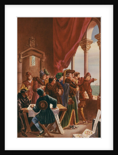 Prince Henry the Navigator and Affiliates Gazing at Window by Anonymous