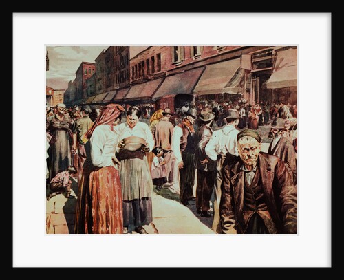 Crowded Street in Market Place by Anonymous
