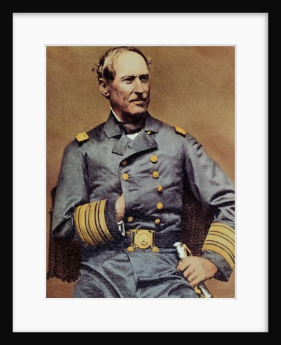 David Glasgow Farragut Posing in Regal Military Uniform by Anonymous