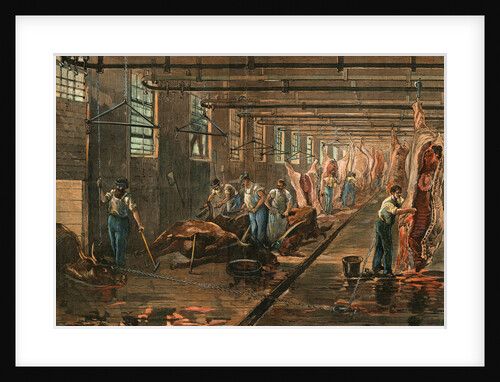 Workers in Meat Packing House by Anonymous