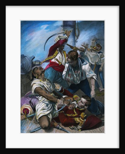 Stephen Decatur Fighting Algerian by Anonymous