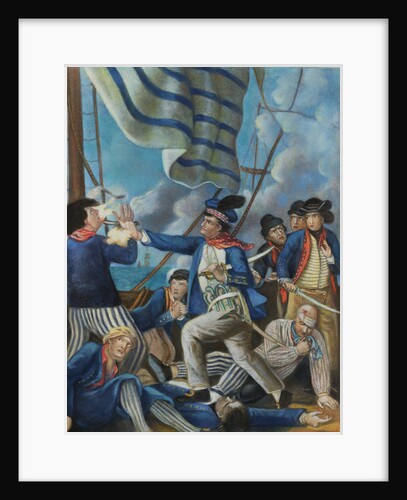 John Paul Jones Slaying Sailor on Board Ship by Anonymous
