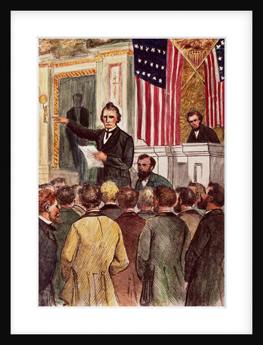 Illustration of Andrew Johnson Impeachment Trial by Anonymous