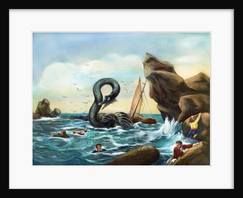 Sailors Trying to Escape from Sea Monster by Anonymous