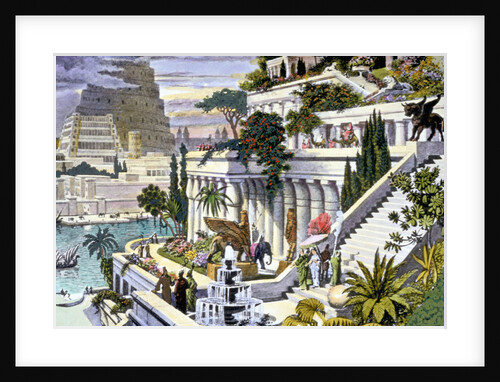 Illustration of the Hanging Gardens of Babylon by Anonymous