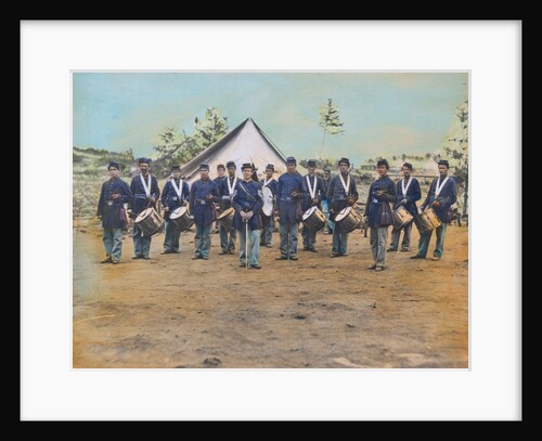 American Troops at Civil War Camp by Anonymous