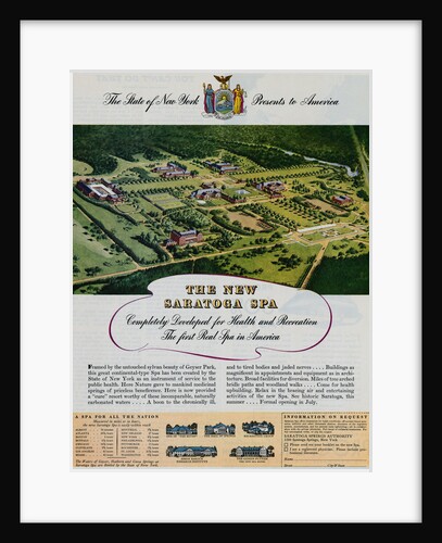 Advertisement for Saratoga Spa by Anonymous