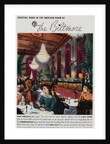 Advertisement for Cocktail Hour at The Biltmore by Anonymous