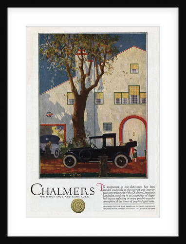 Chalmers Limousine Landaulet Automobile by Anonymous