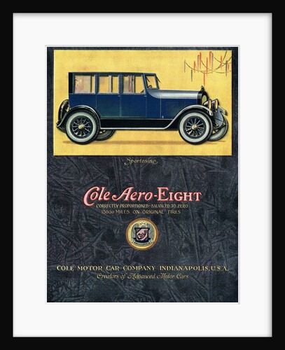 Advertisement for Cole Aero-Eight Car by Anonymous