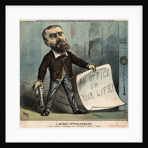Charles Julius Guiteau Holding a Gun and Paper by Anonymous