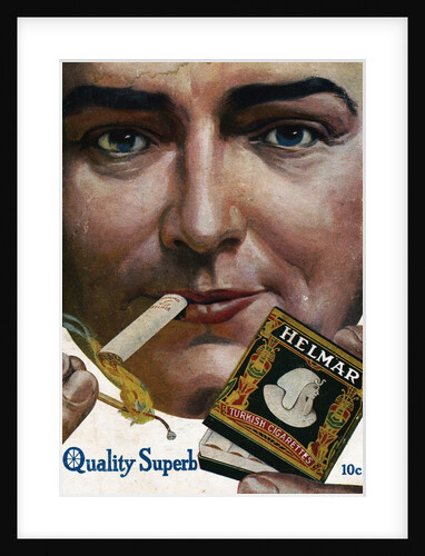 Woman Lighting a Cigarette by Anonymous