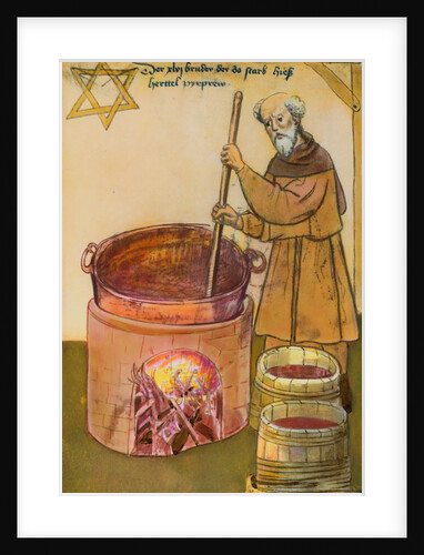 Beer Brewer Stirring His Concoction by Anonymous