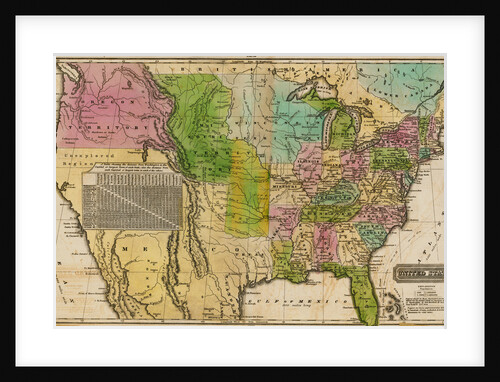 Early Map of the United States by Anonymous