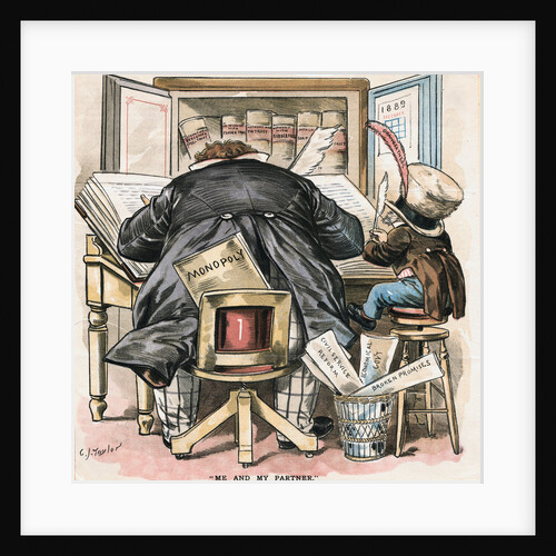 Political Cartoon Targeting Monopolies by Anonymous